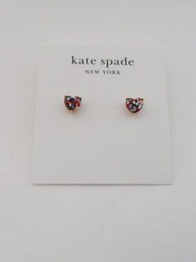 KATE SPADE - My Love Glitter Heart Stud Earrings Multicolor